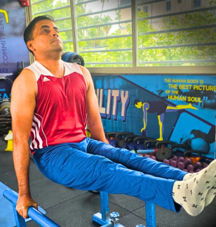 Advanced human flag exercise during Calisthenics Training